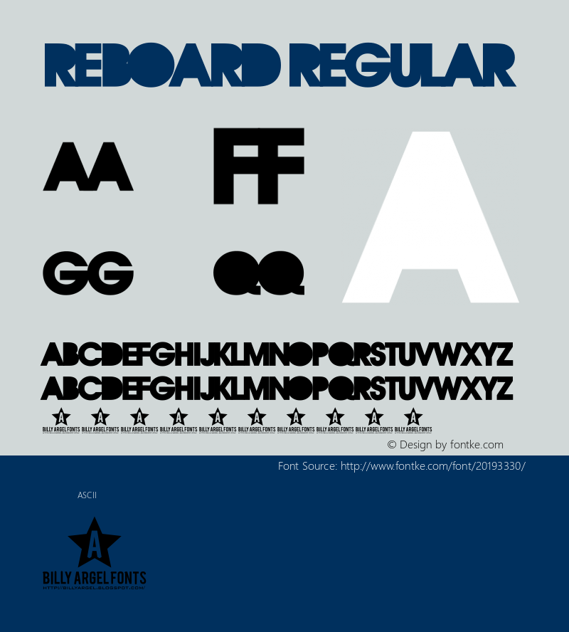 Bits: REBOARD: 2007 Version REBOARD Font Sample