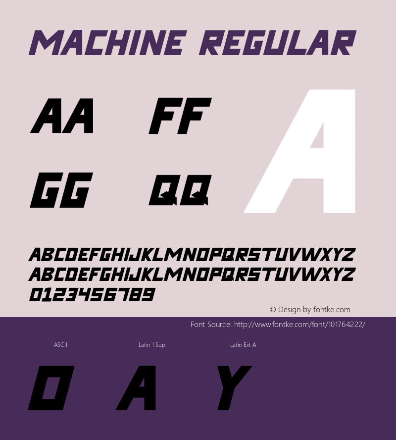 Machine Version 1.003;Fontself Maker 3.5.4 Font Sample