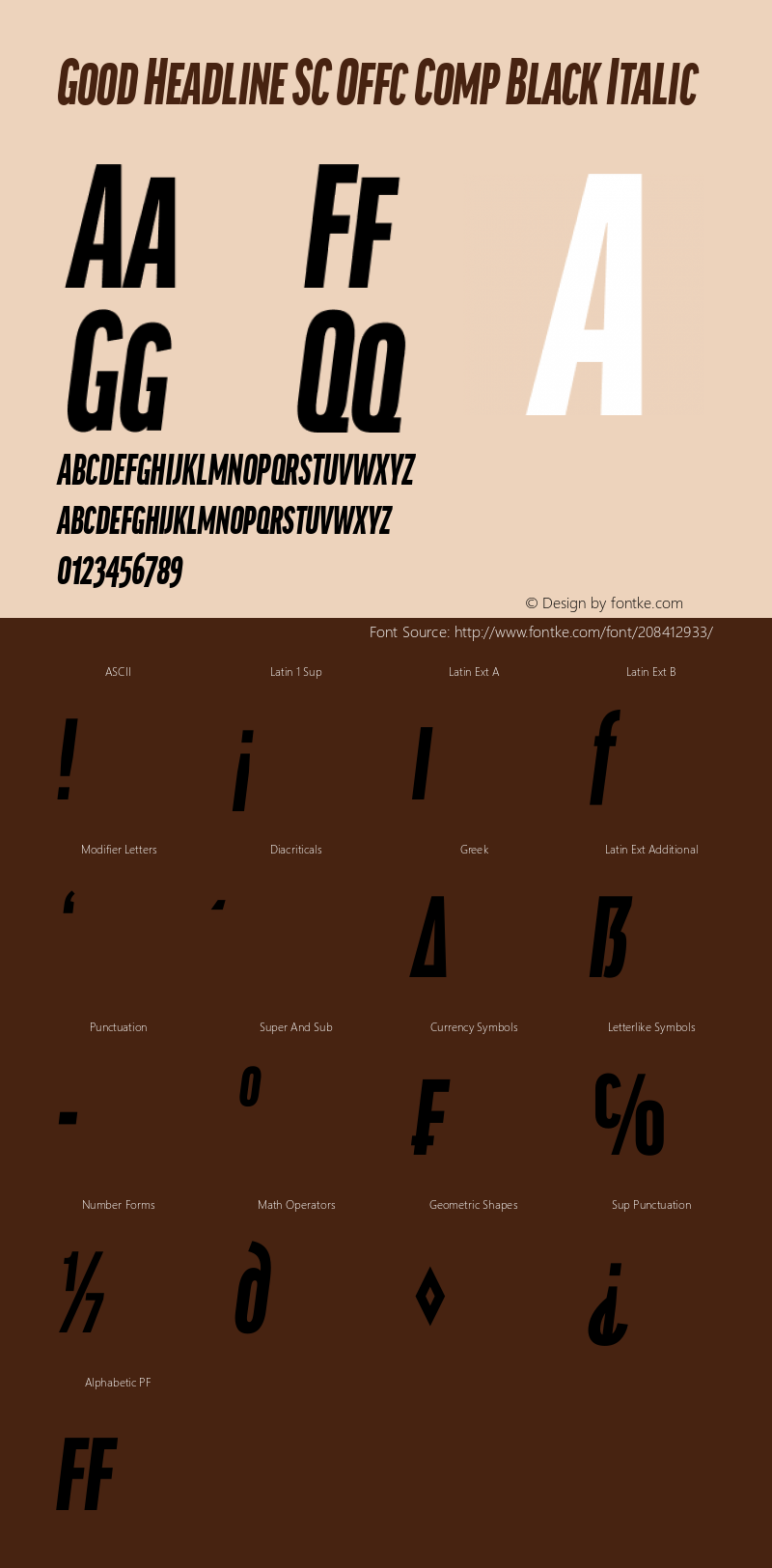 Good Head SC Offc Comp Black Italic Version 7.504; 2014; Build 1020图片样张