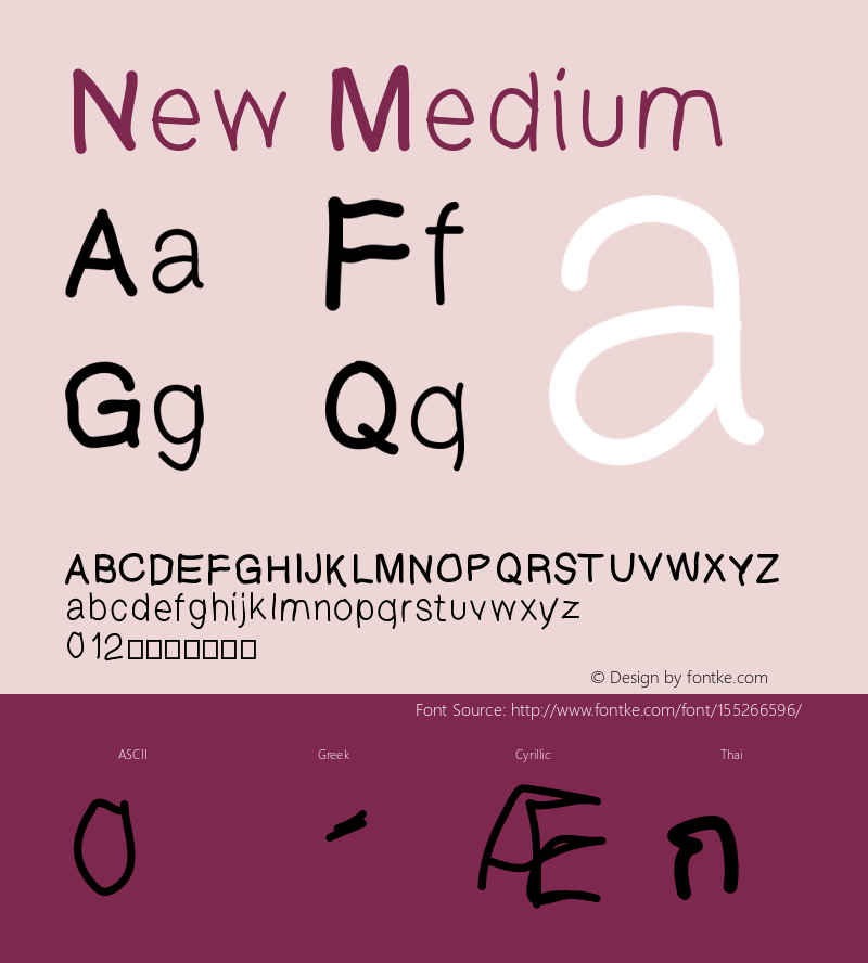 New Version 001.000 Font Sample