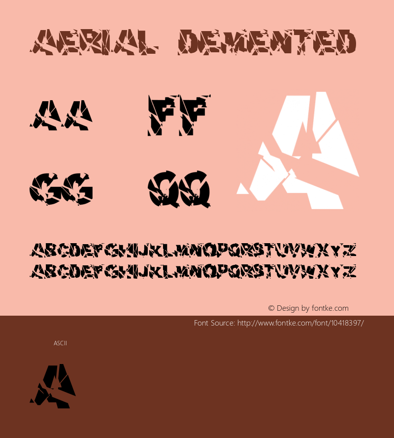 aerial demented Version 001.000 Font Sample