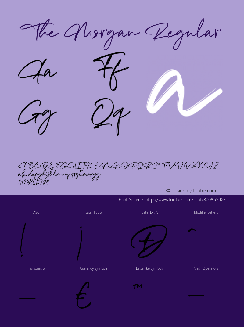 The Morgan Version 1.00;December 2, 2020;FontCreator 11.5.0.2430 64-bit Font Sample