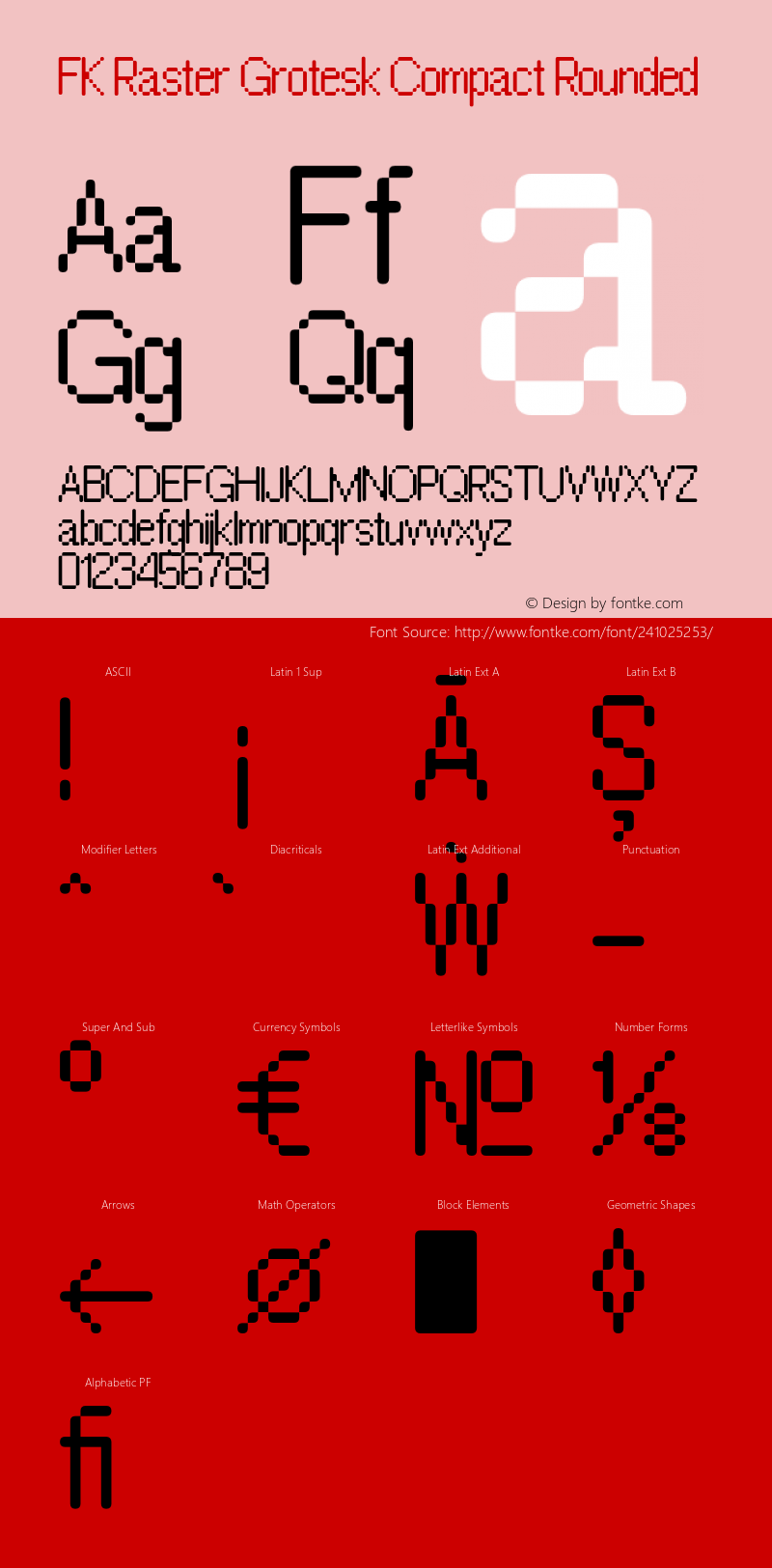 FK Raster Grotesk Compact Rounded Version 1.001;hotconv 1.0.109;makeotfexe 2.5.65596图片样张