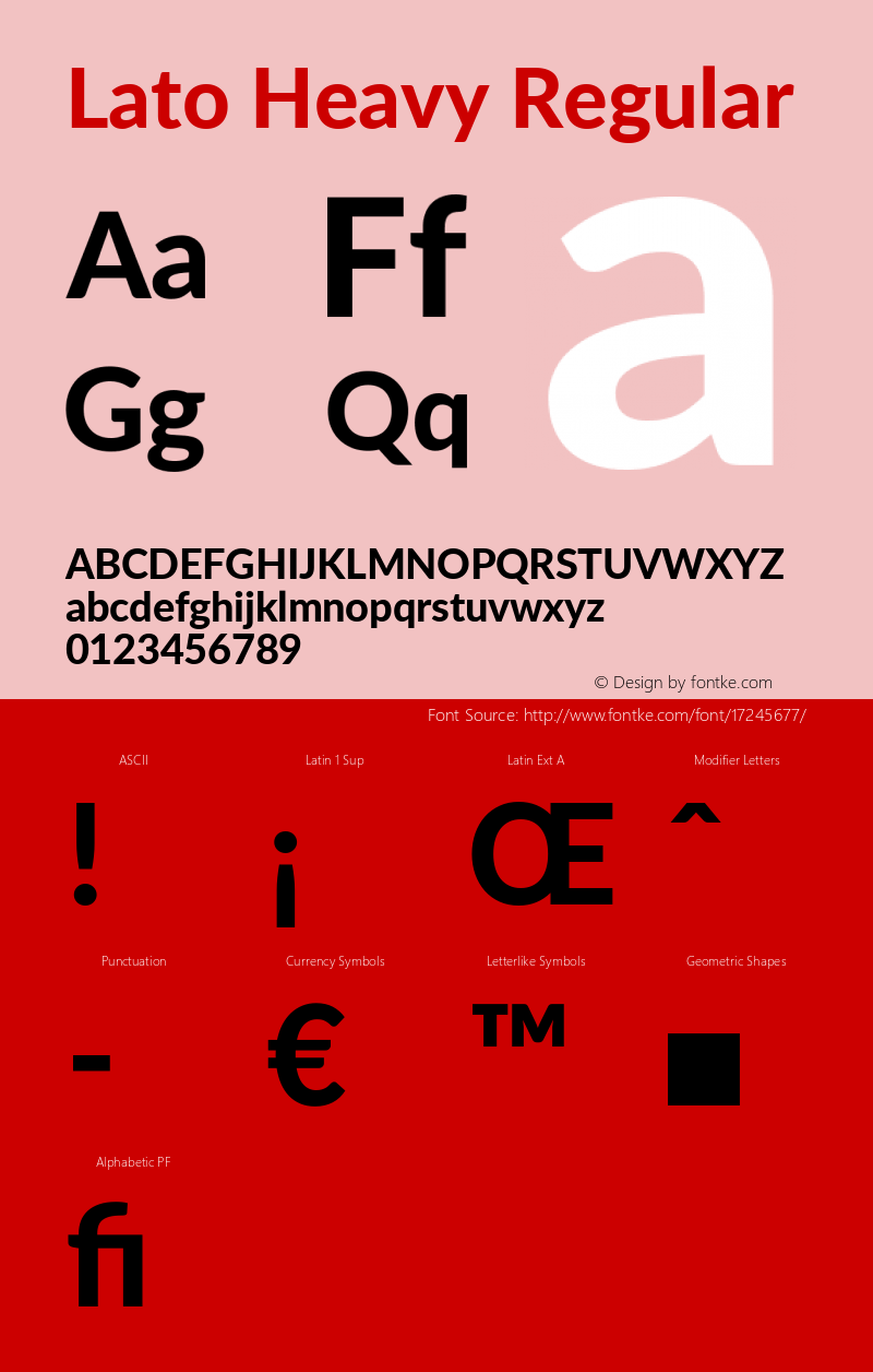 Lato Heavy Regular Version 2.015; 2015-08-06; http://www.latofonts.com/ Font Sample