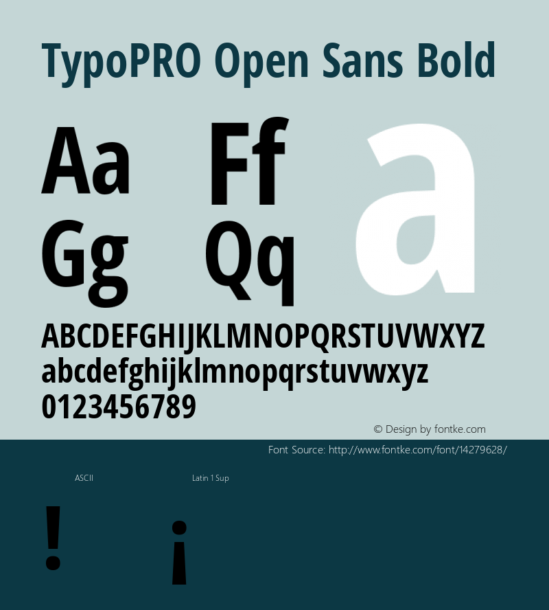 TypoPRO Open Sans Bold Version 1.11 Font Sample