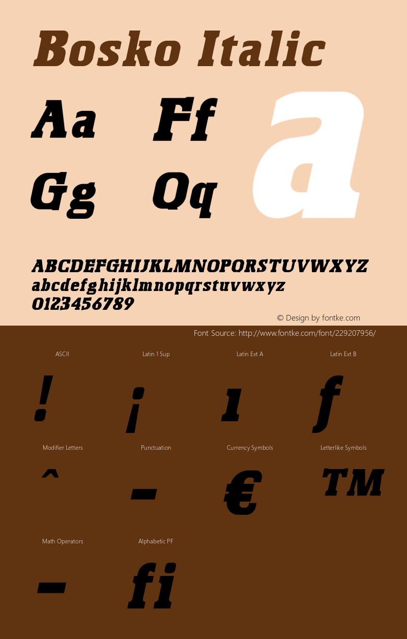 Bosko-Italic 1.000图片样张