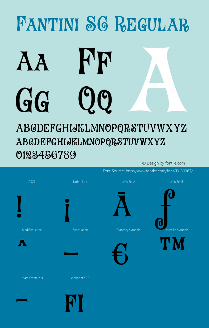 Fantini SC Regular 1.000 Font Sample