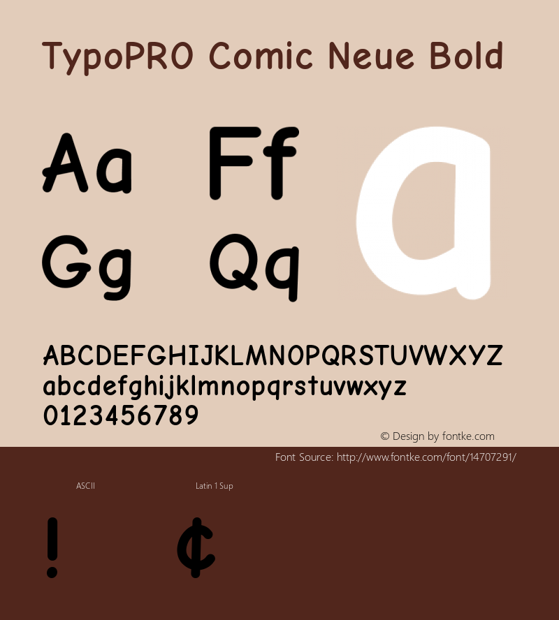 TypoPRO Comic Neue Bold Version 1.000 Font Sample