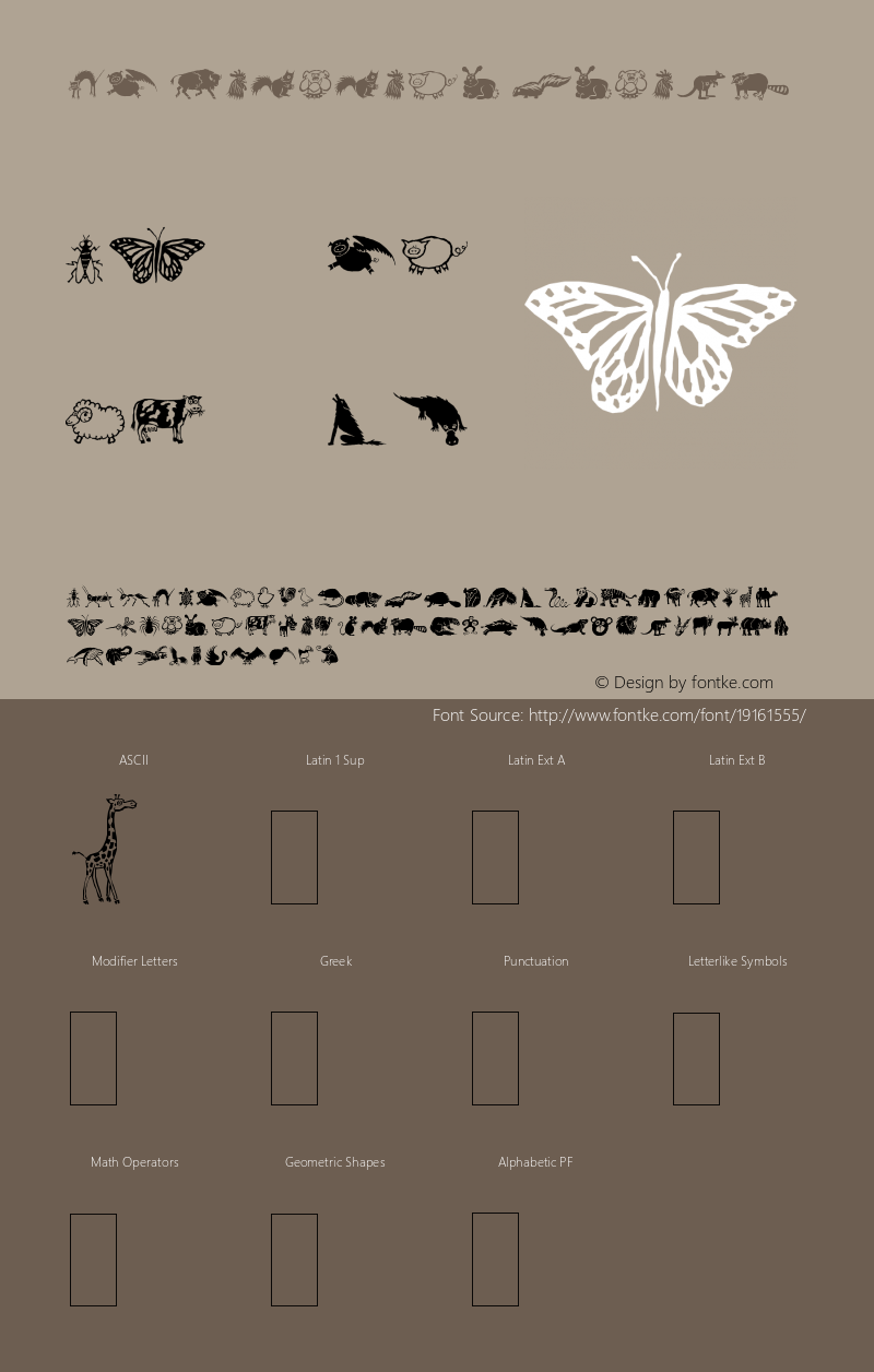 DfWildlifePlain Version 001.000 Font Sample