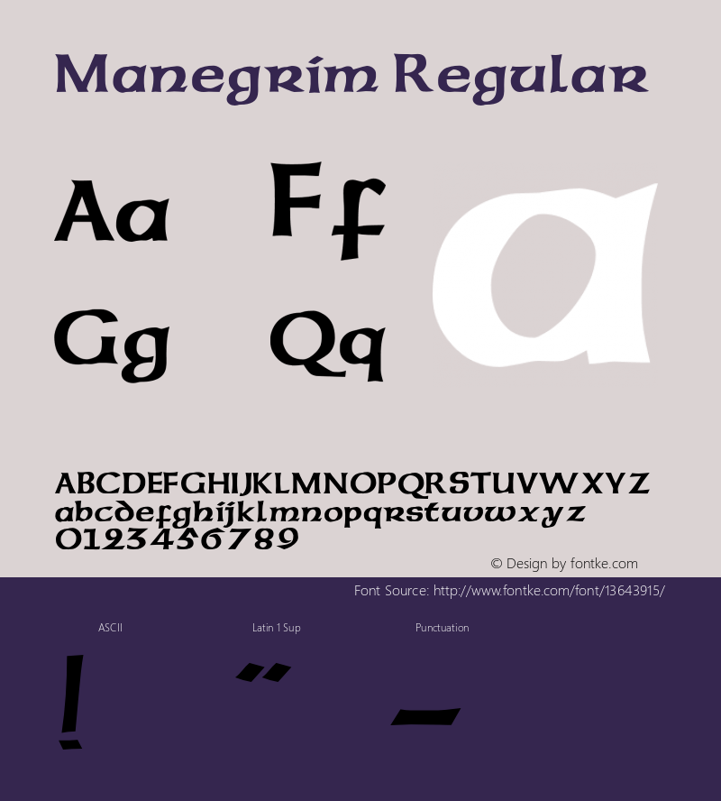 Manegrim Regular 001.001 Font Sample