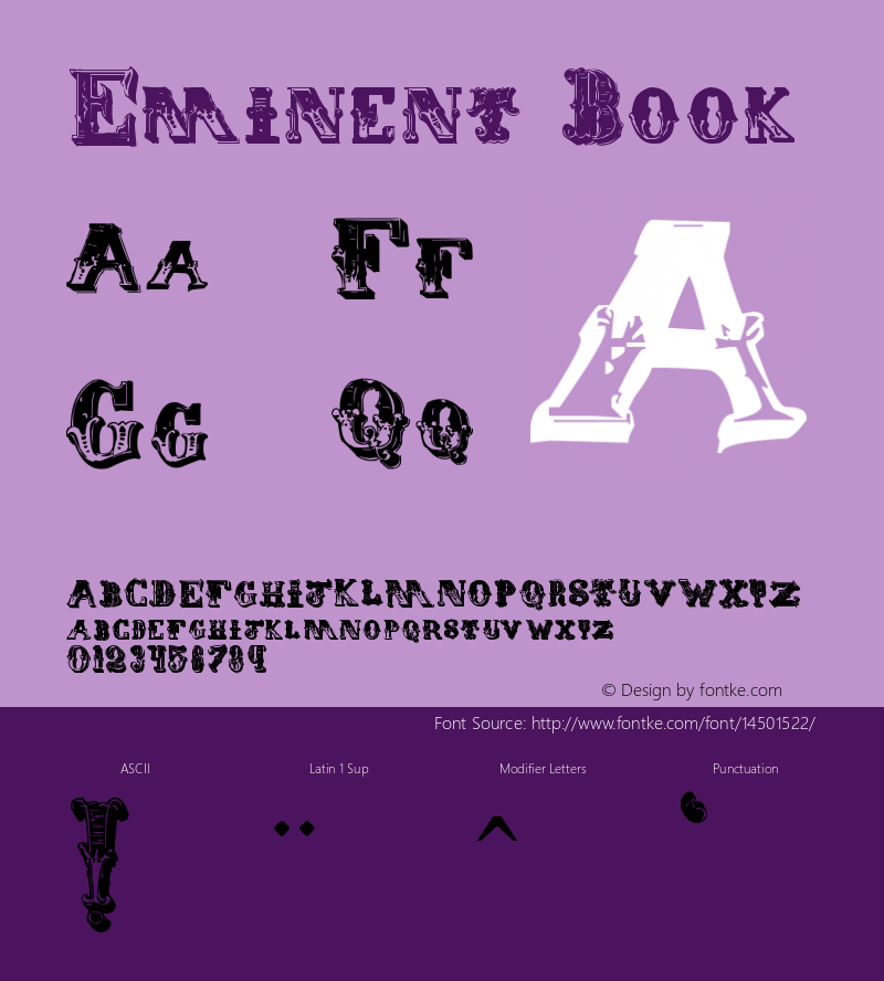 Eminent Book Version 1.00 August 17, 2010 Font Sample