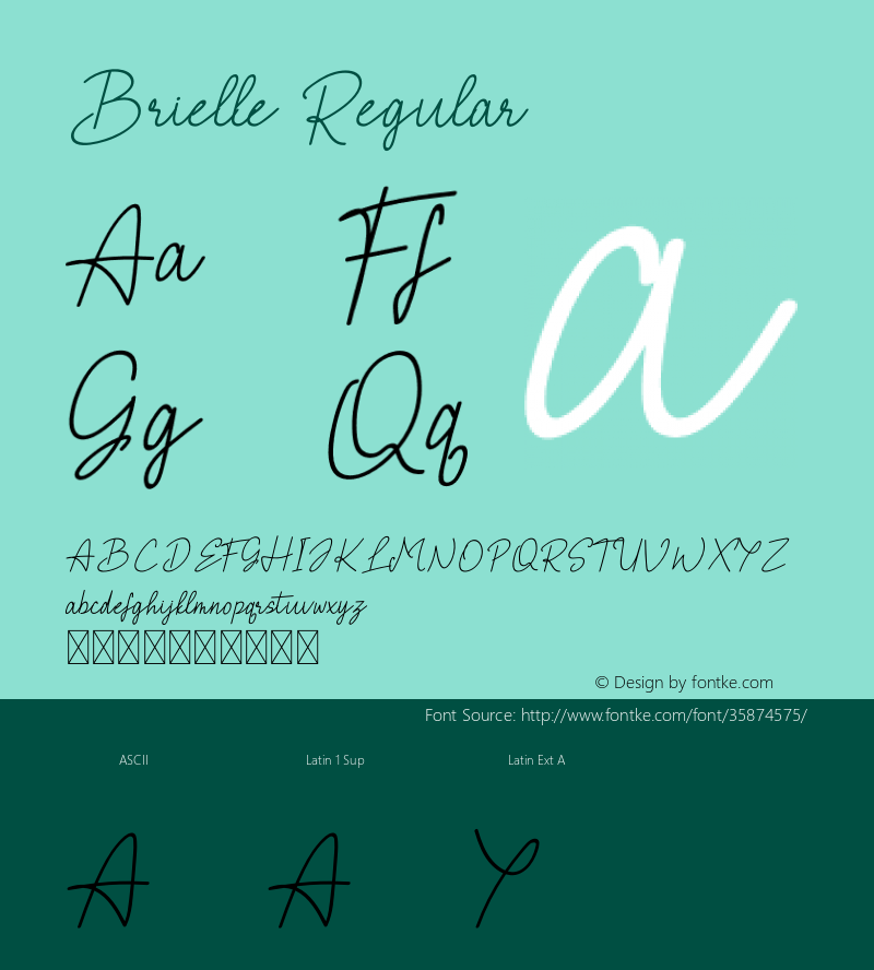 Brielle Version 1.005;Fontself Maker 3.3.0 Font Sample