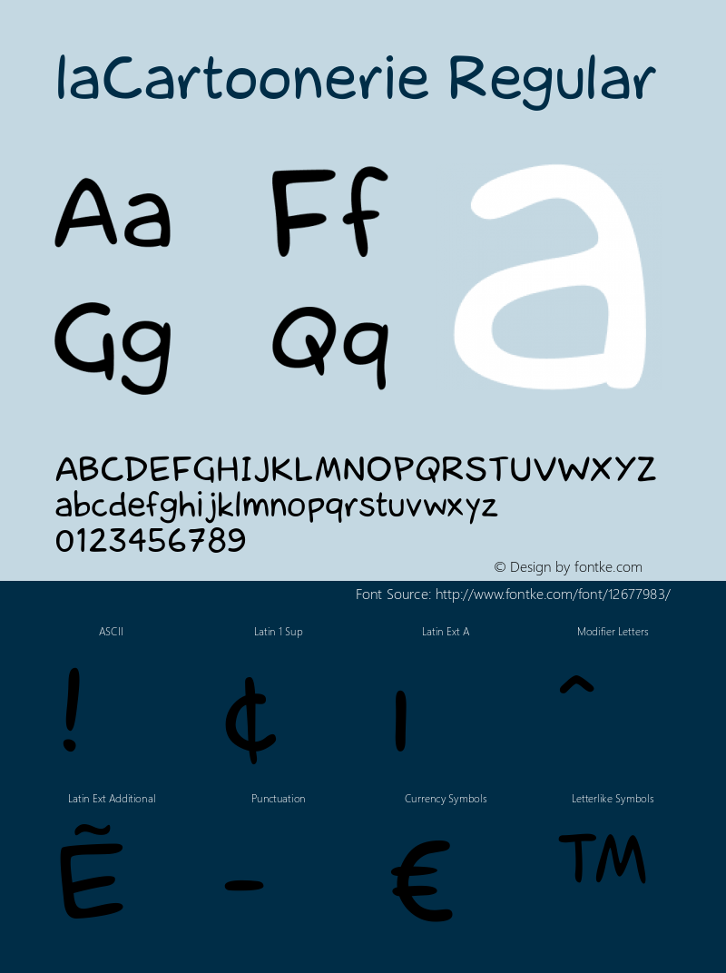 laCartoonerie Regular Version 1.10 Font Sample