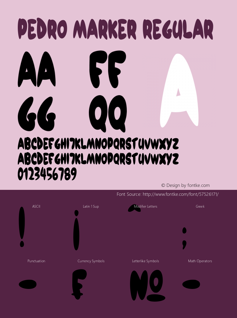 Pedro Marker Version 1.00;January 22, 2020;FontCreator 11.5.0.2427 32-bit Font Sample