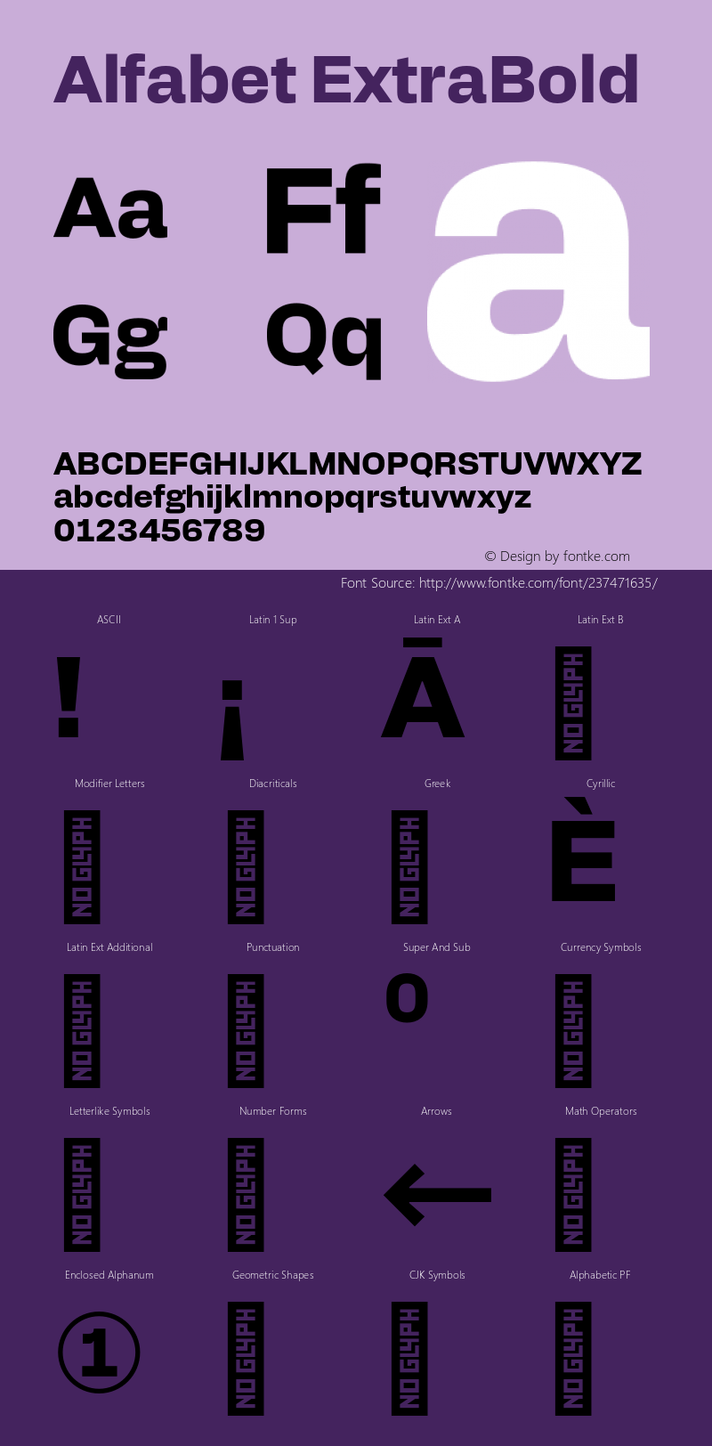 Alfabet ExtraBold Version 2.000;hotconv 1.0.109;makeotfexe 2.5.65596图片样张