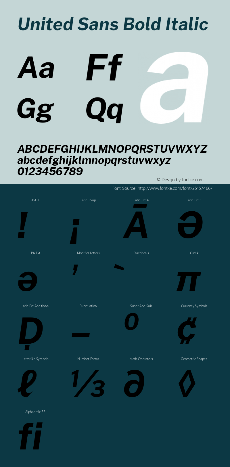 United Sans Bold Italic Version 1.000;PS 001.000;hotconv 1.0.88;makeotf.lib2.5.64775 Font Sample