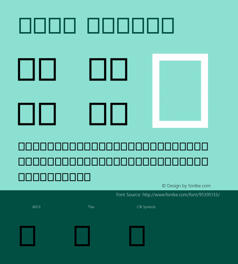 math Version 001.000 Font Sample