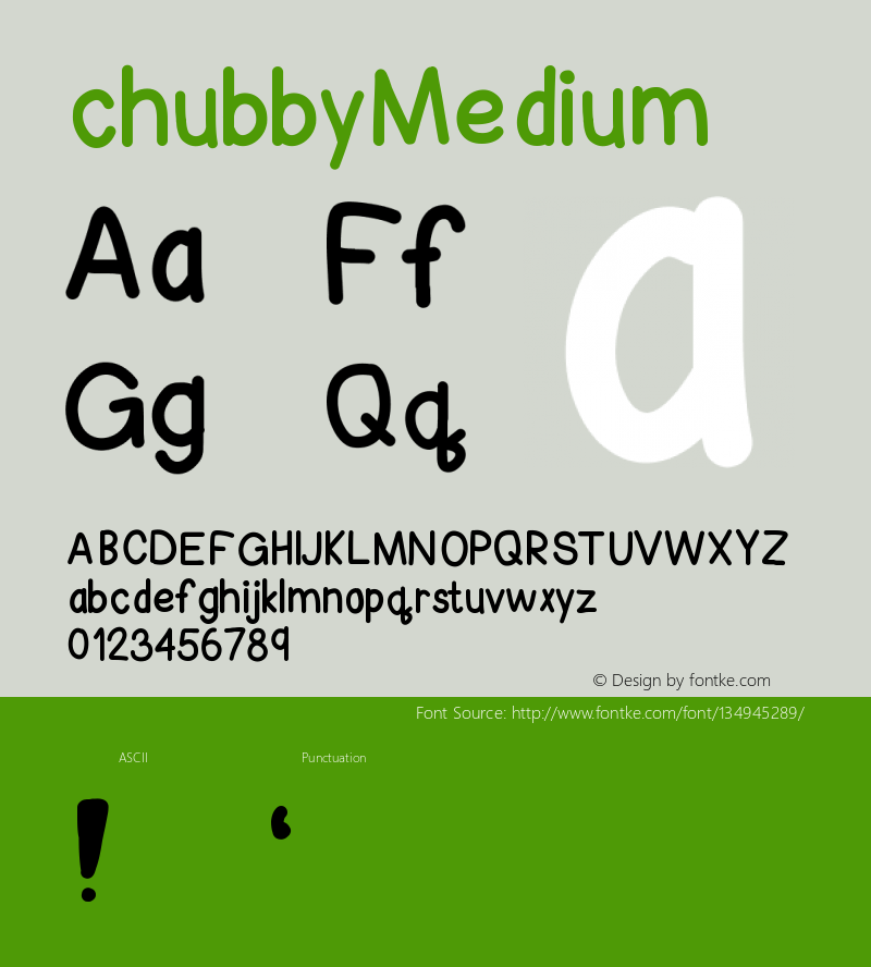 chubby Version 001.000 Font Sample