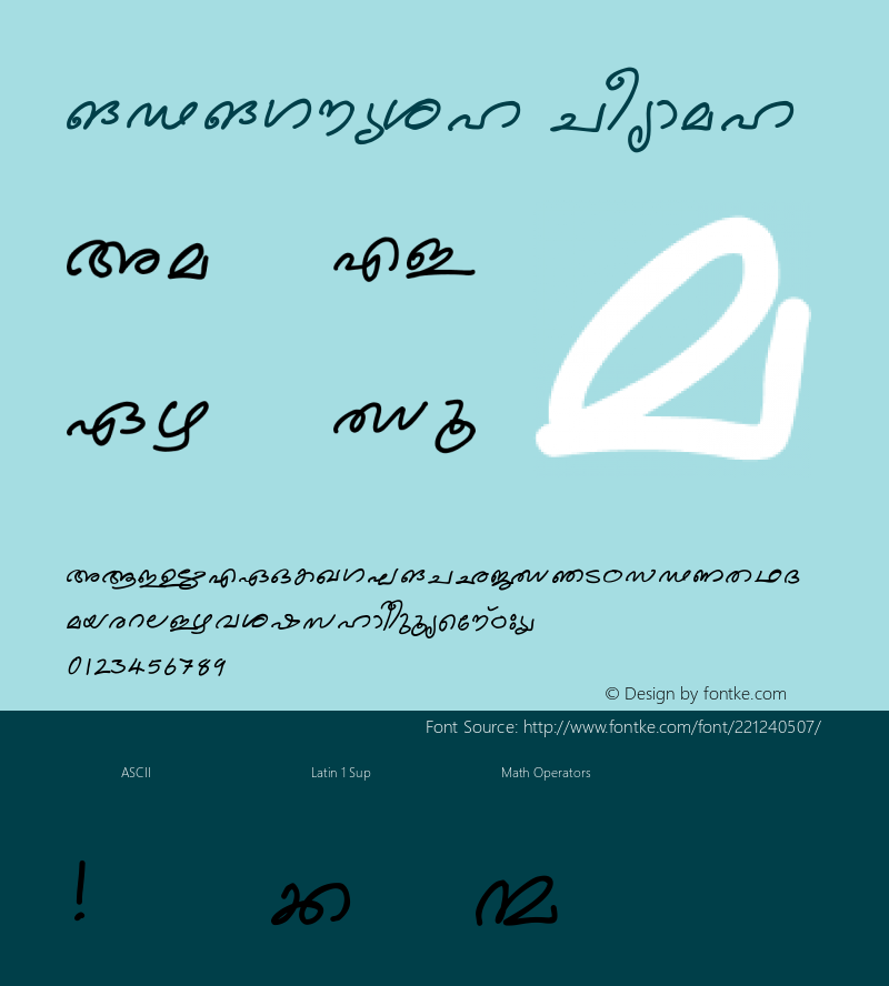 MVM-Kuyil Italic Version 1.00 January 4, 2013, initial release图片样张