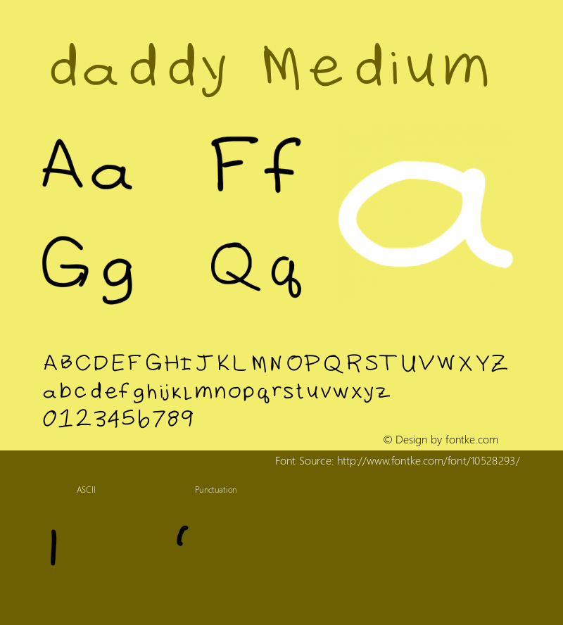 daddy Medium Version 001.000 Font Sample