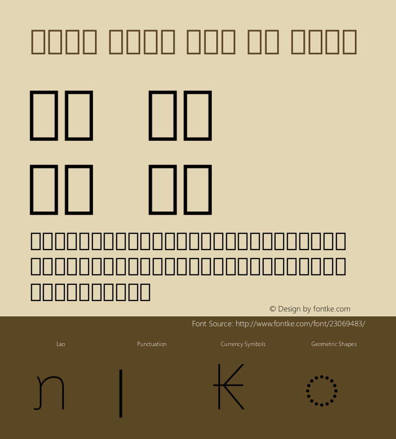 Noto Sans Lao UI Thin Version 1.900 Font Sample