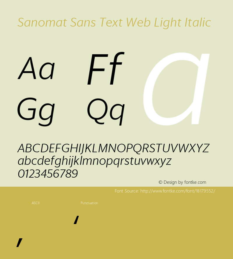 Sanomat Sans Text Web Light Italic Version 1.1 2015 Font Sample