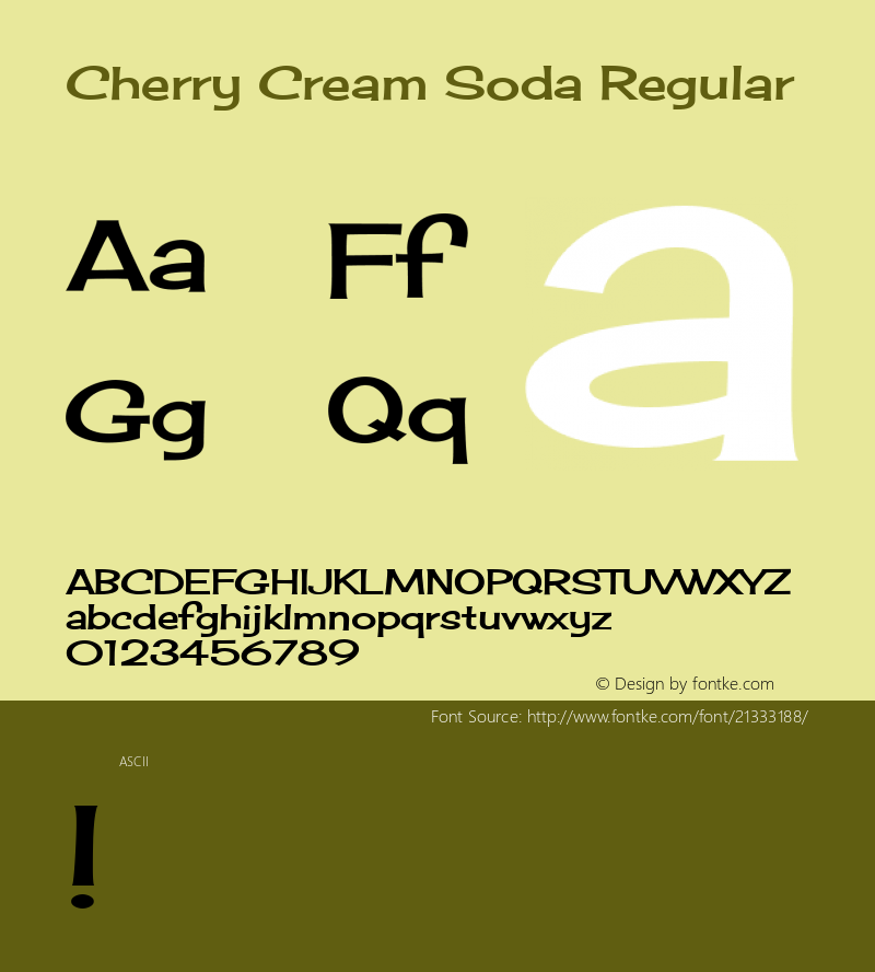 CherryCreamSoda Version 1.0 Font Sample