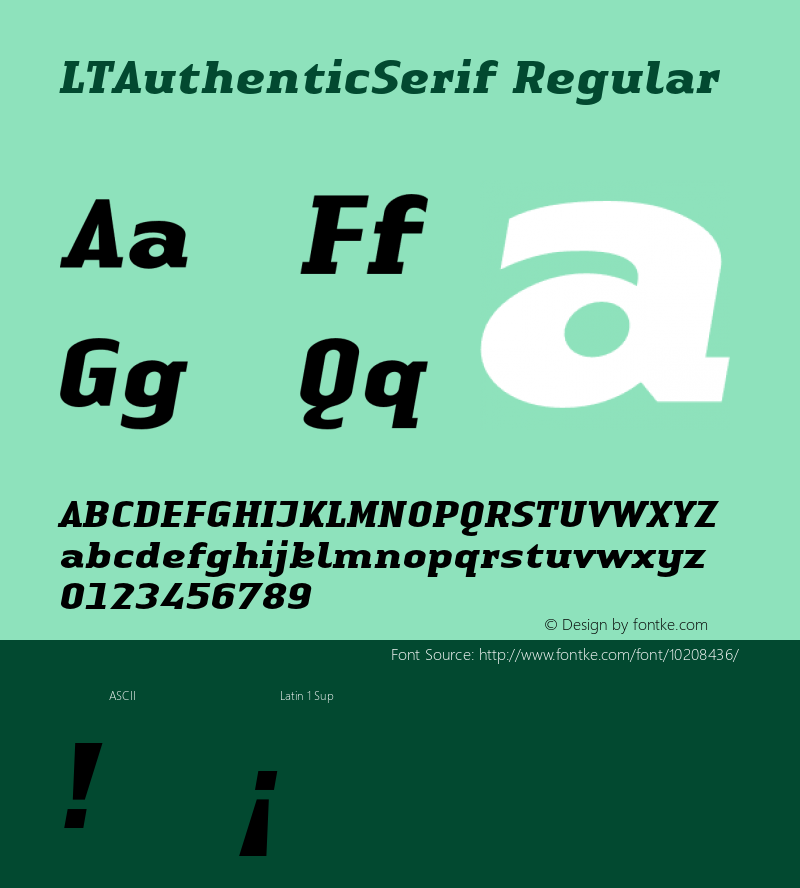 LTAuthenticSerif Regular 001.000 Font Sample