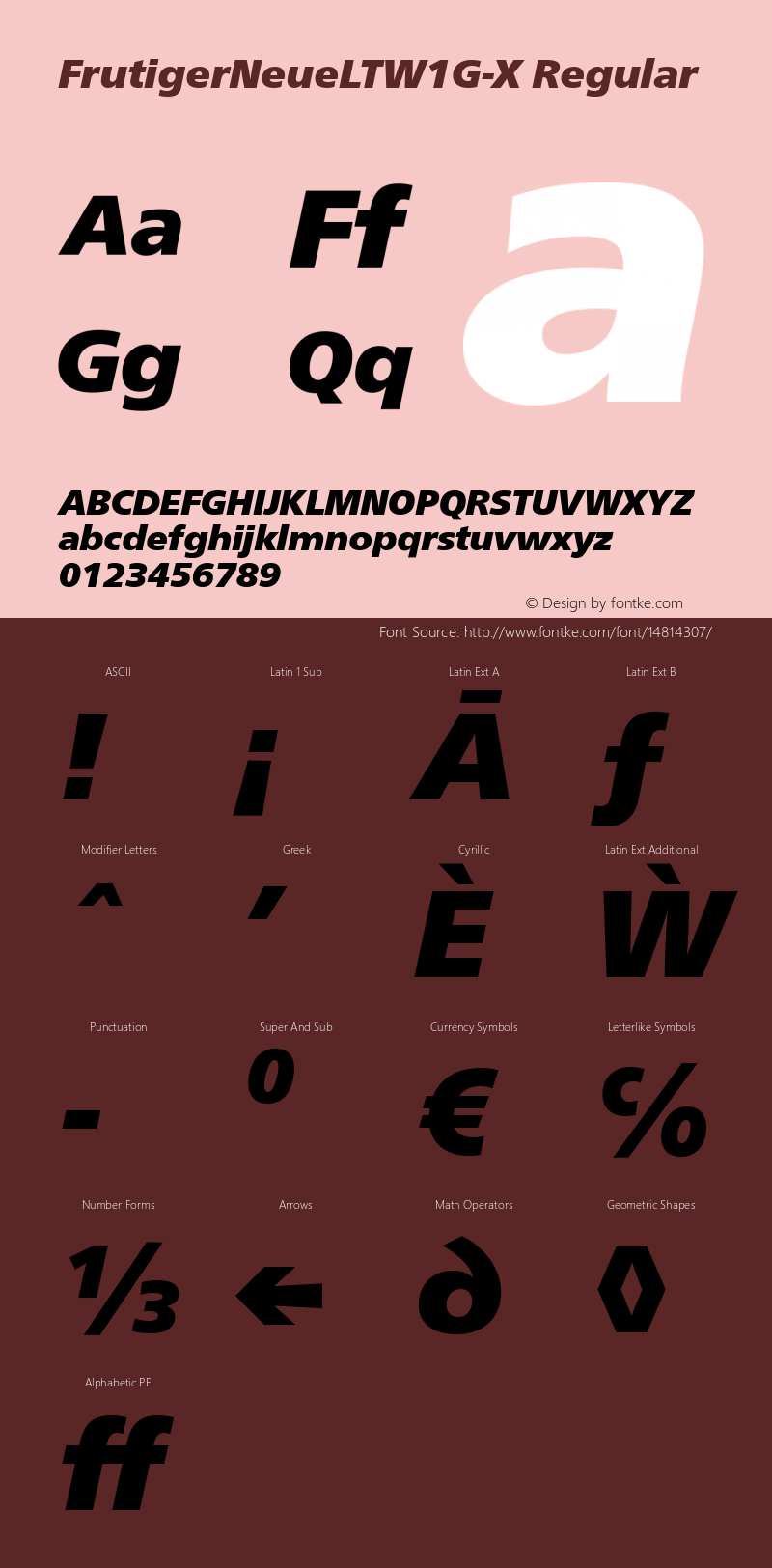 FrutigerNeueLTW1G-X Regular Version 2.000;com.myfonts.easy.linotype.neue-frutiger.w1g-extrablack-italic.wfkit2.version.49gP Font Sample