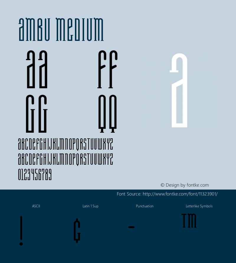 Ambu Medium Version 001.000 Font Sample