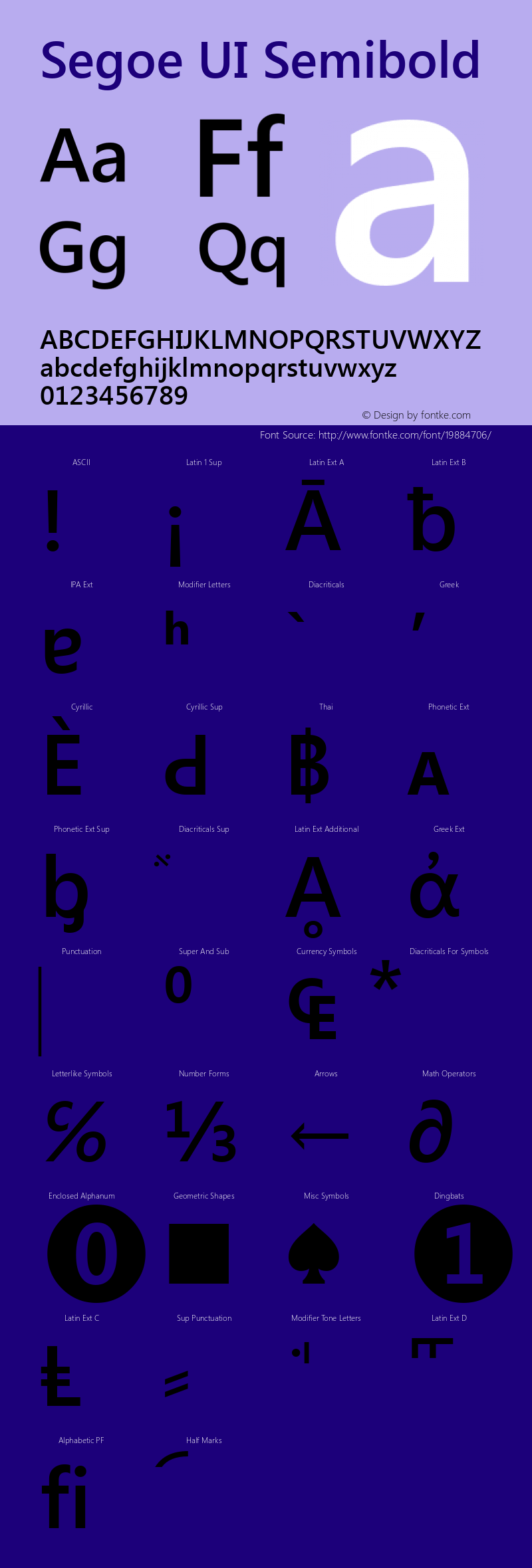 Segoe-UI-Semibold Version 5.00 Font Sample