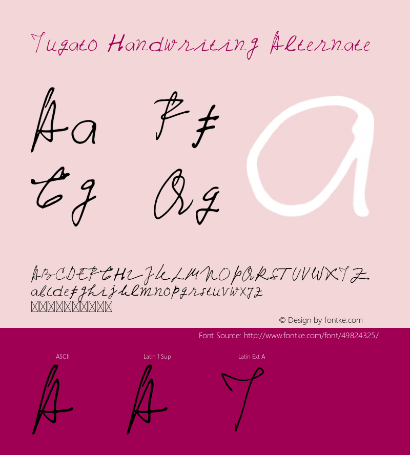 Yuqato Handwriting Alternate Version 1.002;Fontself Maker 3.4.0 Font Sample