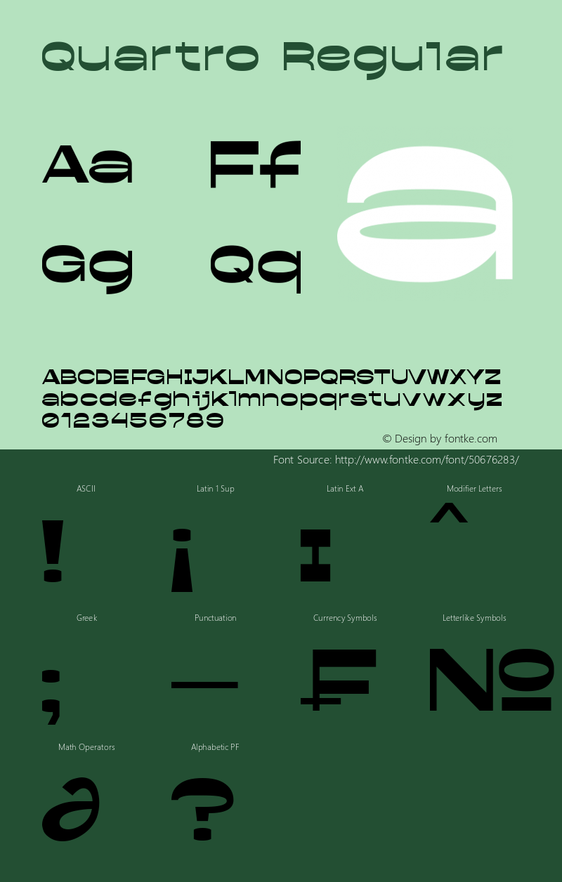 Quartro Version 1.00;June 3, 2019; Sons of Baidlowi Font Sample