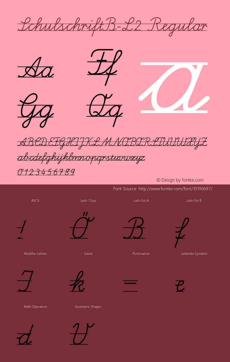 SchulschriftB-L2 Regular 001.000 Font Sample