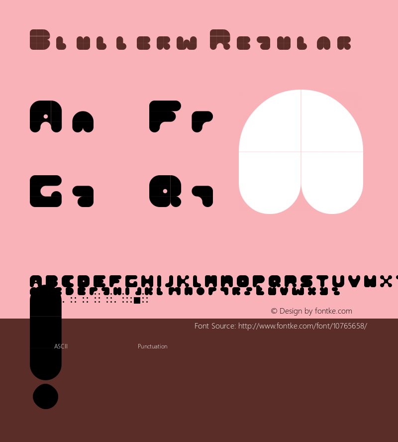 Blubberw Regular Version 1.0 Font Sample