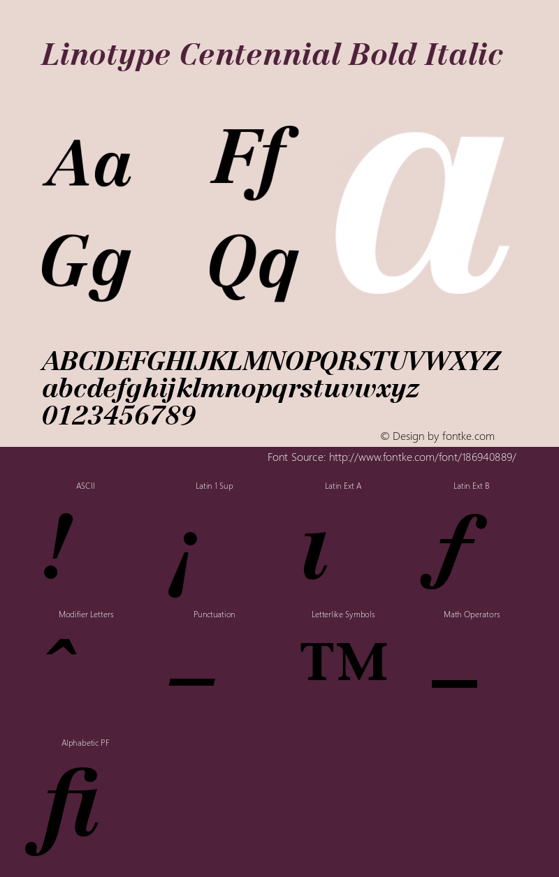 Linotype Centennial 76 Bold Italic 001.101图片样张