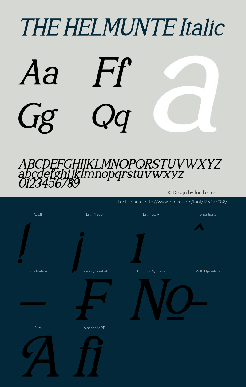 THE HELMUNTE Italic Version 1.00;March 15, 2021;FontCreator 13.0.0.2683 64-bit Font Sample