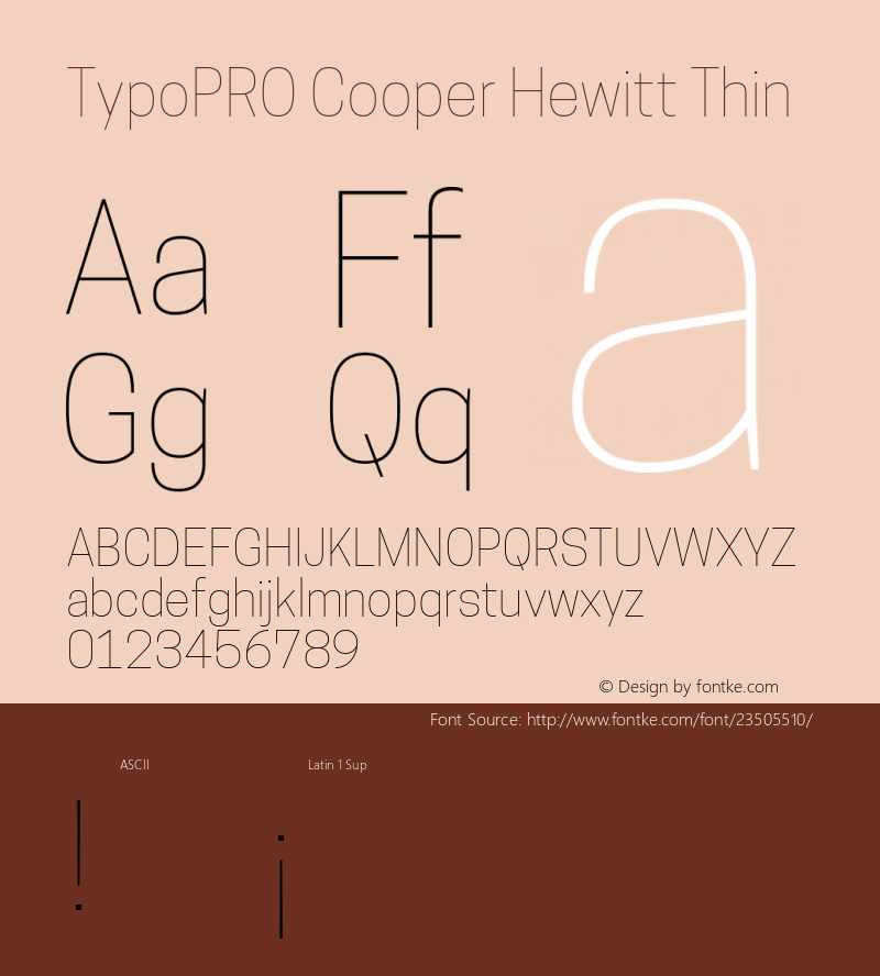 TypoPRO Cooper Hewitt 1.000 Font Sample