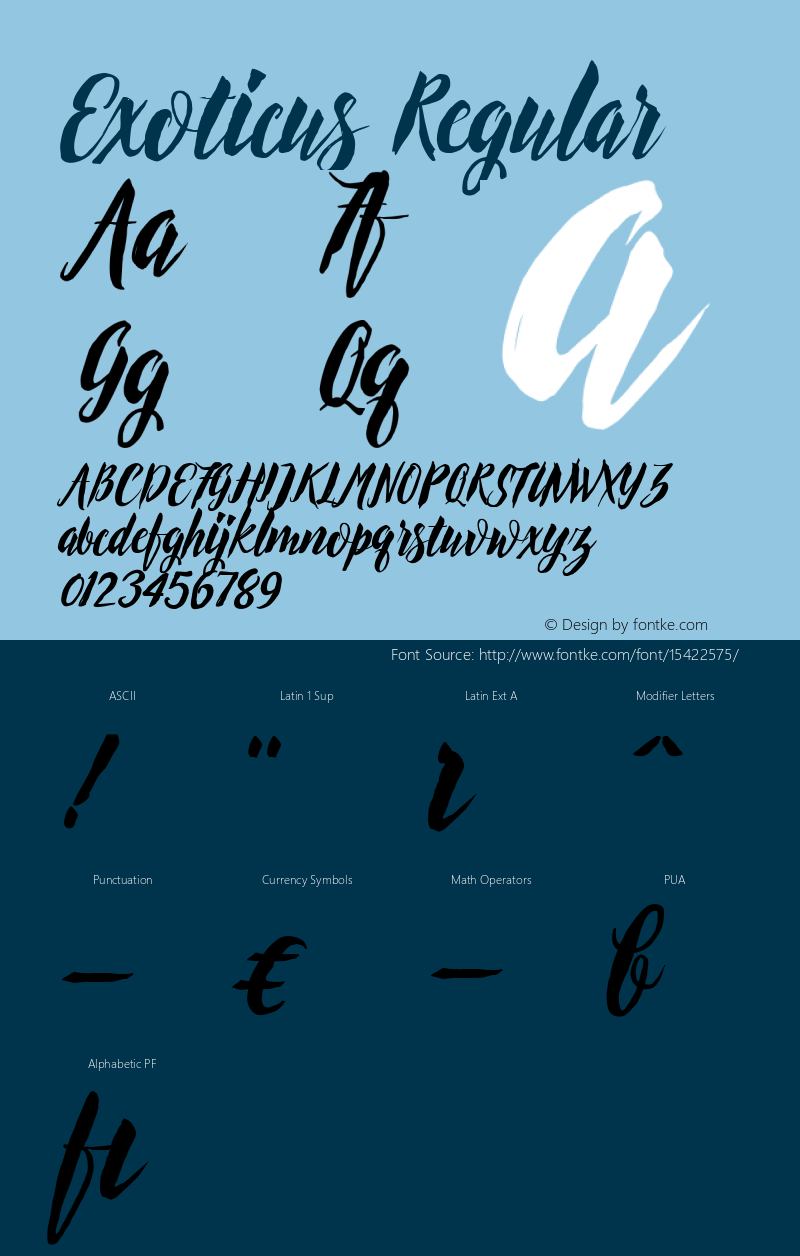 Exoticus Regular 1.000 Font Sample