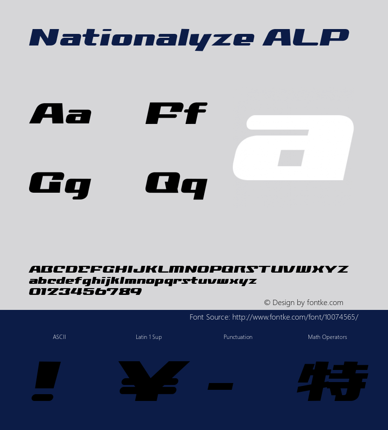 Nationalyze ALP Macromedia Fontographer 4.1J 00.12.11 Font Sample