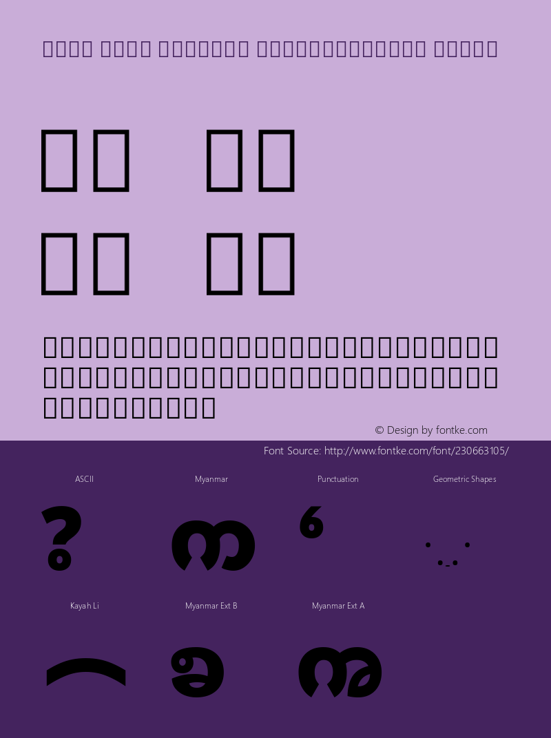 Noto Sans Myanmar SemiCondensed Black Version 2.105; ttfautohint (v1.8) -l 8 -r 50 -G 200 -x 14 -D mymr -f none -a qsq -X 