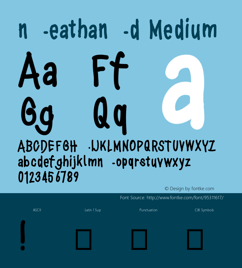 neathand Version 001.000 Font Sample