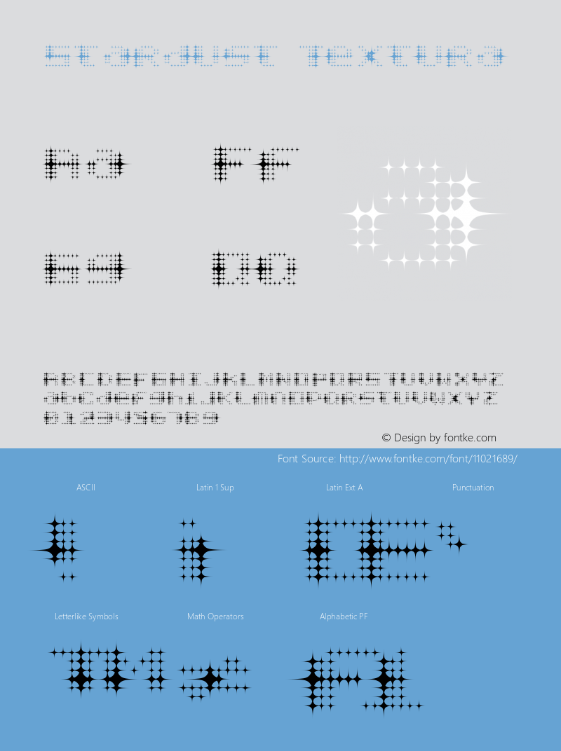 Stardust Textura Version 001.000 Font Sample