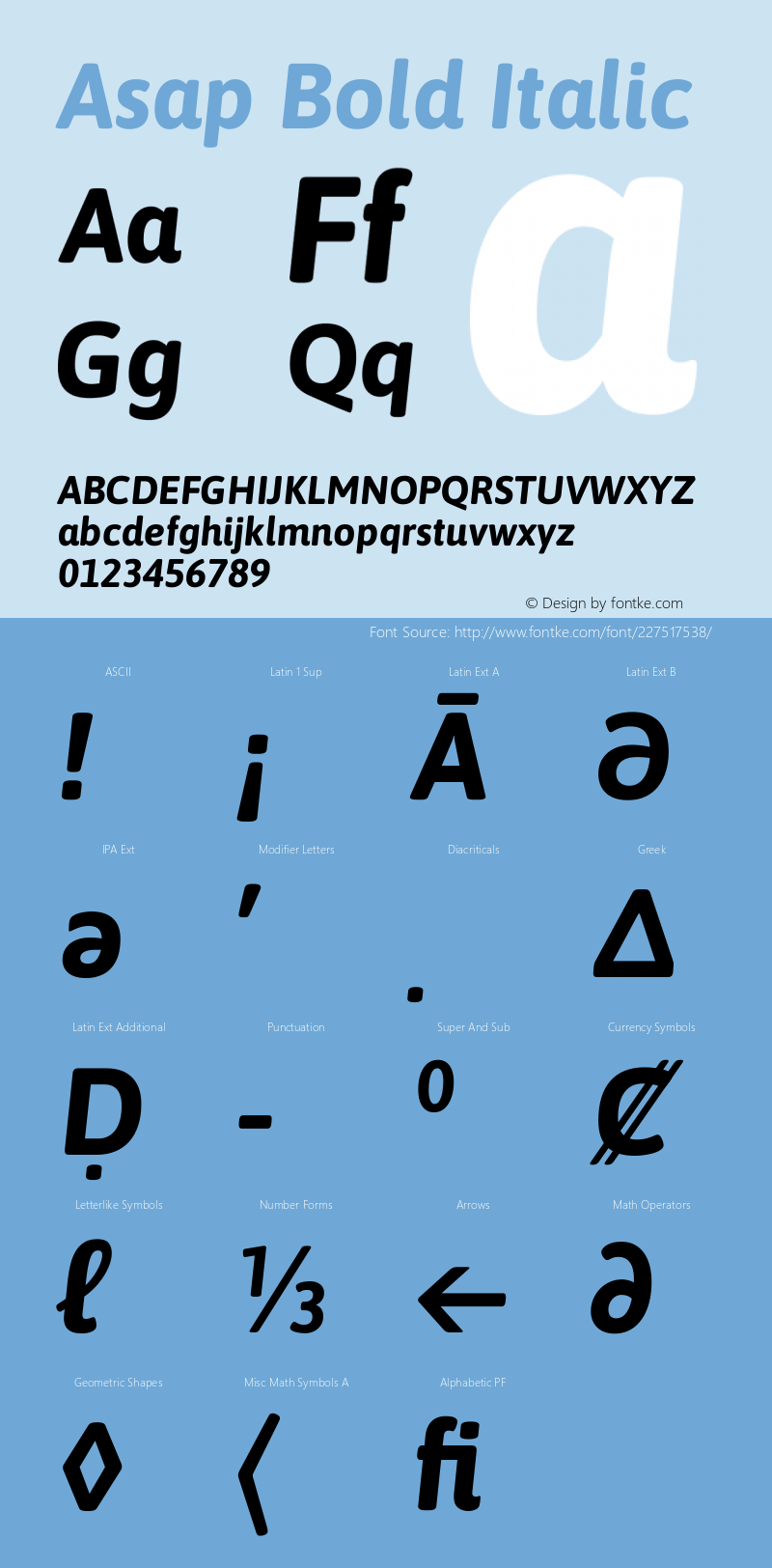 Asap Bold Italic Version 3.001图片样张