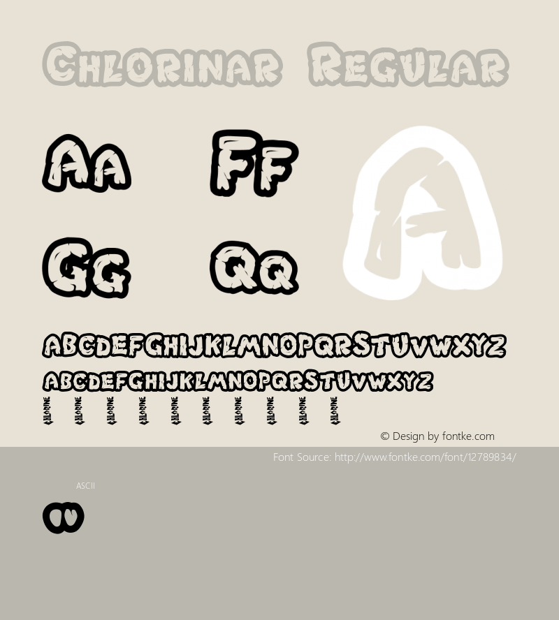 Chlorinar Regular Version 1.0 Font Sample