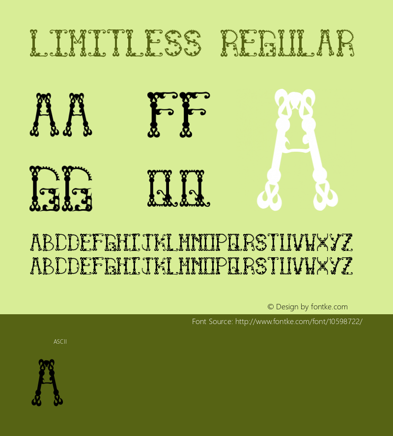 Limitless Regular Version 1.000 Font Sample