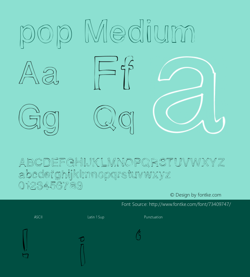 pop Version 001.000 Font Sample