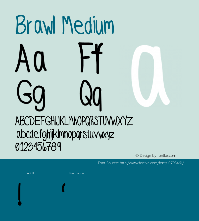 Brawl Medium Version 001.000 Font Sample