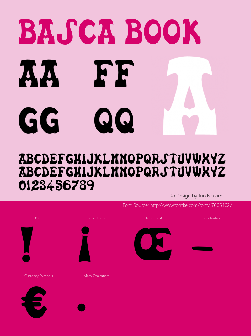 Basca Book 1.0  (6-08-2001)     FREEWARE Font Sample