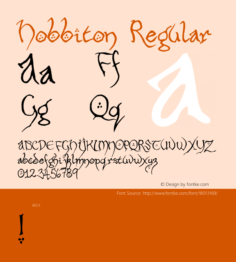 Hobbiton Regular 001.000 Font Sample